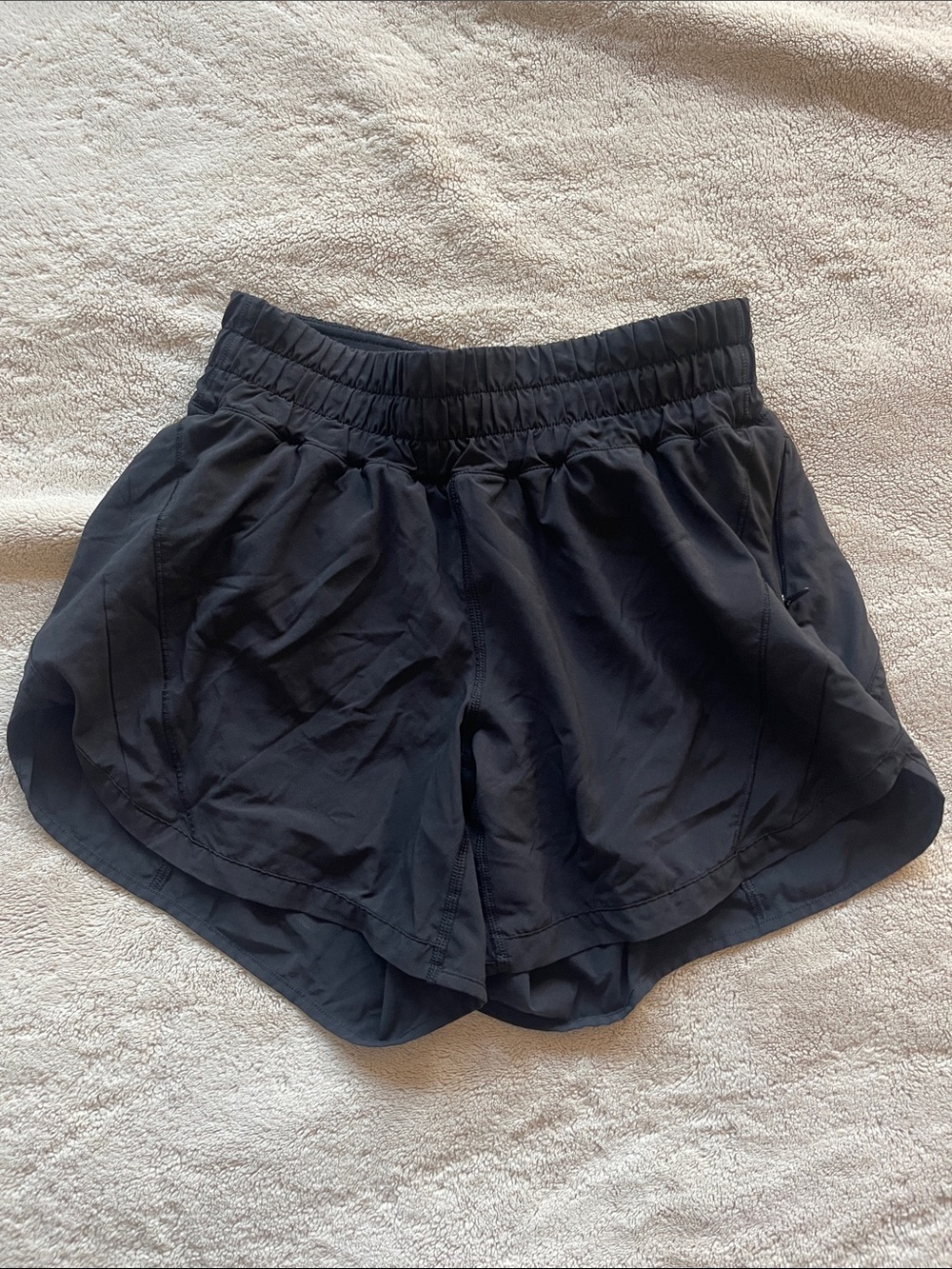 lululemon athletica Black Running Shorts with Elastic Waist